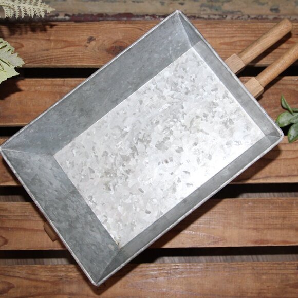 NEW Galvanized Metal & Wood Fall Farmhouse Wheelbarrow Decor Box - Picture 9 of 11